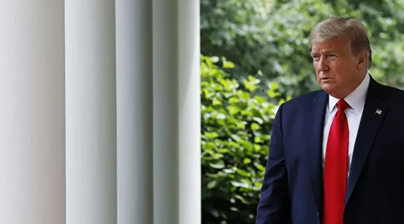Trump praised the Secret service for protecting the White House from protesters